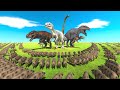 Dinosaurs vs animals  which team of dinosaurs defeated 500 wild boars