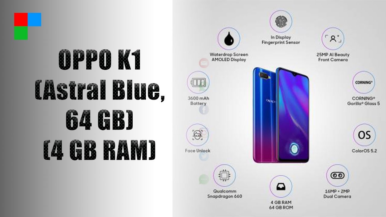 OPPO K1 (Astral Blue, 64 GB)  (4 GB RAM)