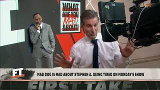 RIDICULOUS! Stephen A. RESPONDS to Mad Dog’s ‘TIRED’ criticism!    | First Take