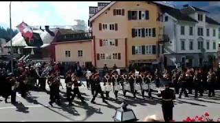 Выступление суворовцев в Андермате, Швейцария.