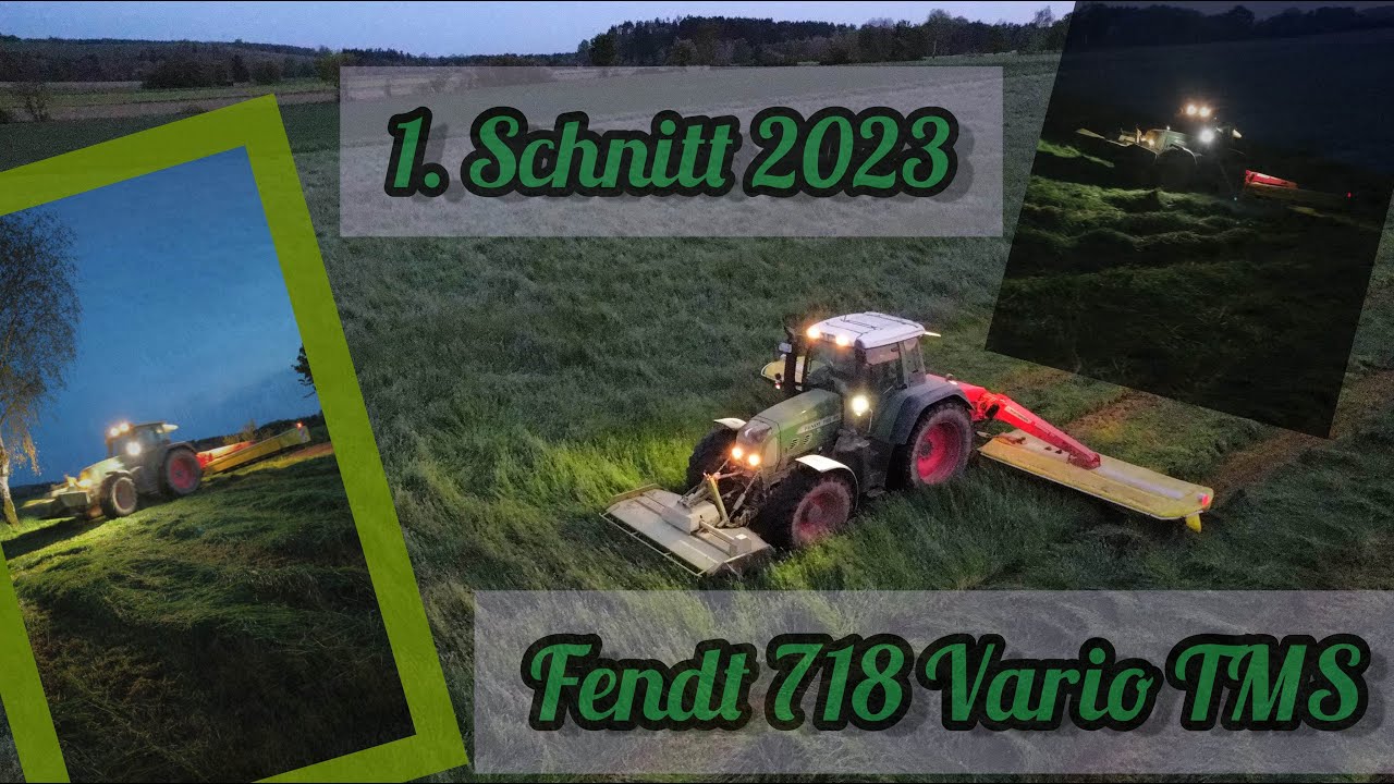 SOUND PUR! Fendt 718 Vario TMS mit Pöttinger und Claas Mähwerk im Einsatz