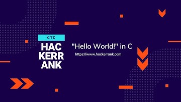 "Hello World!" in C || Hacker Rank Solution