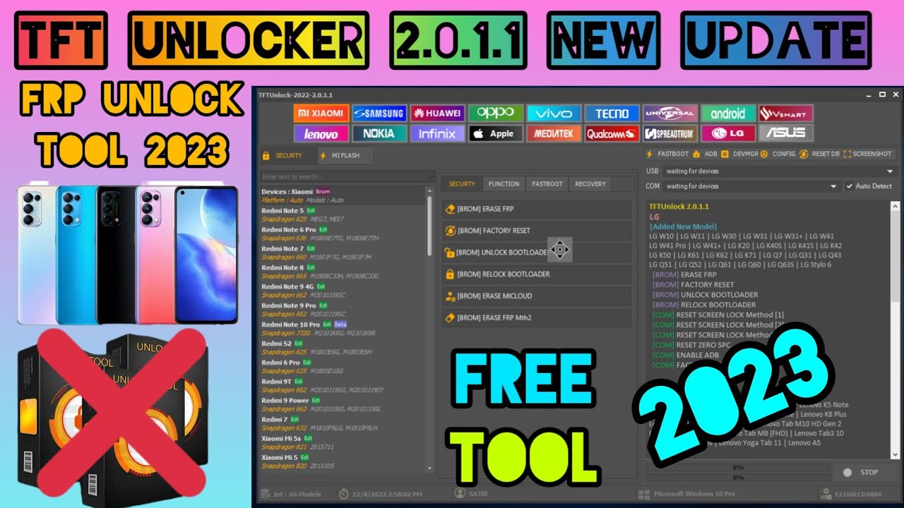 TFT Unlocker 20222.0.1.1 TFT Unlock Tool TFT Frp Unlock Tool Mtk