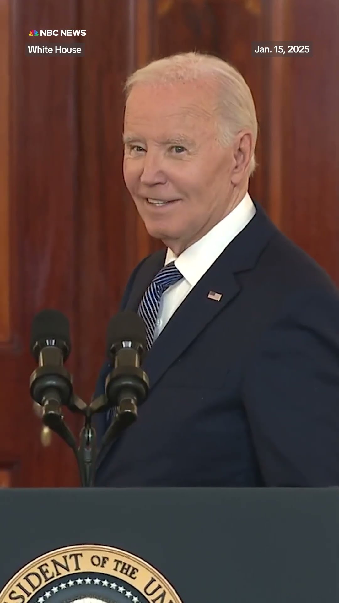 Biden asked if he or Trump deserves more credit for ceasefire deal
