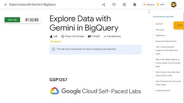 Explore Data with Gemini in BigQuery GSP1257