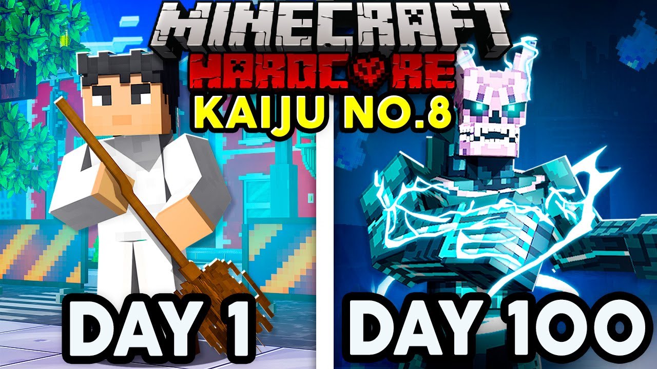I Survived 100 Days as KAIJU NO.8 in Minecraft... Here's what happened...