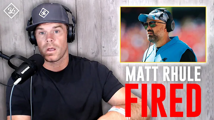 Greg Olsen reacts to Matt Rhule being fired as the head coach of the Carolina Panthers