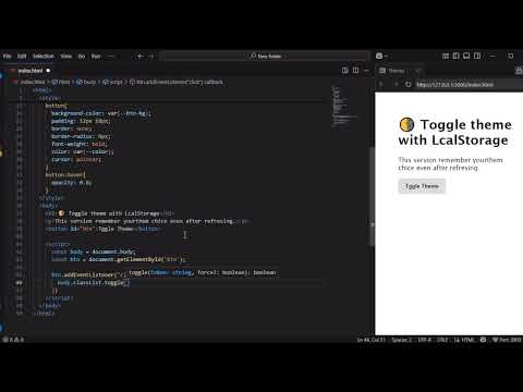 Dark / Light 😱 toggle theme | HTML CSS