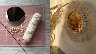 Boho Mirror DIY: Transform Cardboard Into Elegant Wall Art!