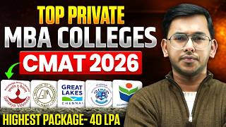 Top Private MBA Colleges Accepting CMAT 2026 🔥 Fees &amp; Placements #mba2026