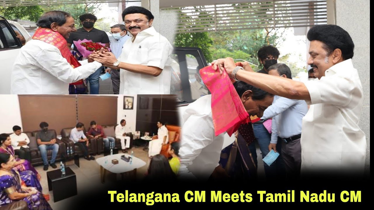 Telangana CM KCR Meets Tamil Nadu CM Stalin in Chennai - YouTube