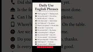 Daily Use English Phrases । You Must Know for improve your English! ✨💯