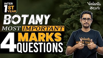 Inter 1st Year Botany 4 Marks Important Questions | IPE Exam 2023 | Ajay Sir | Vedantu Telugu
