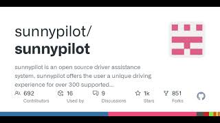 GitHub - sunnypilot/sunnypilot: sunnypilot is an open source driver assistance system. sunnypilot... screenshot 2
