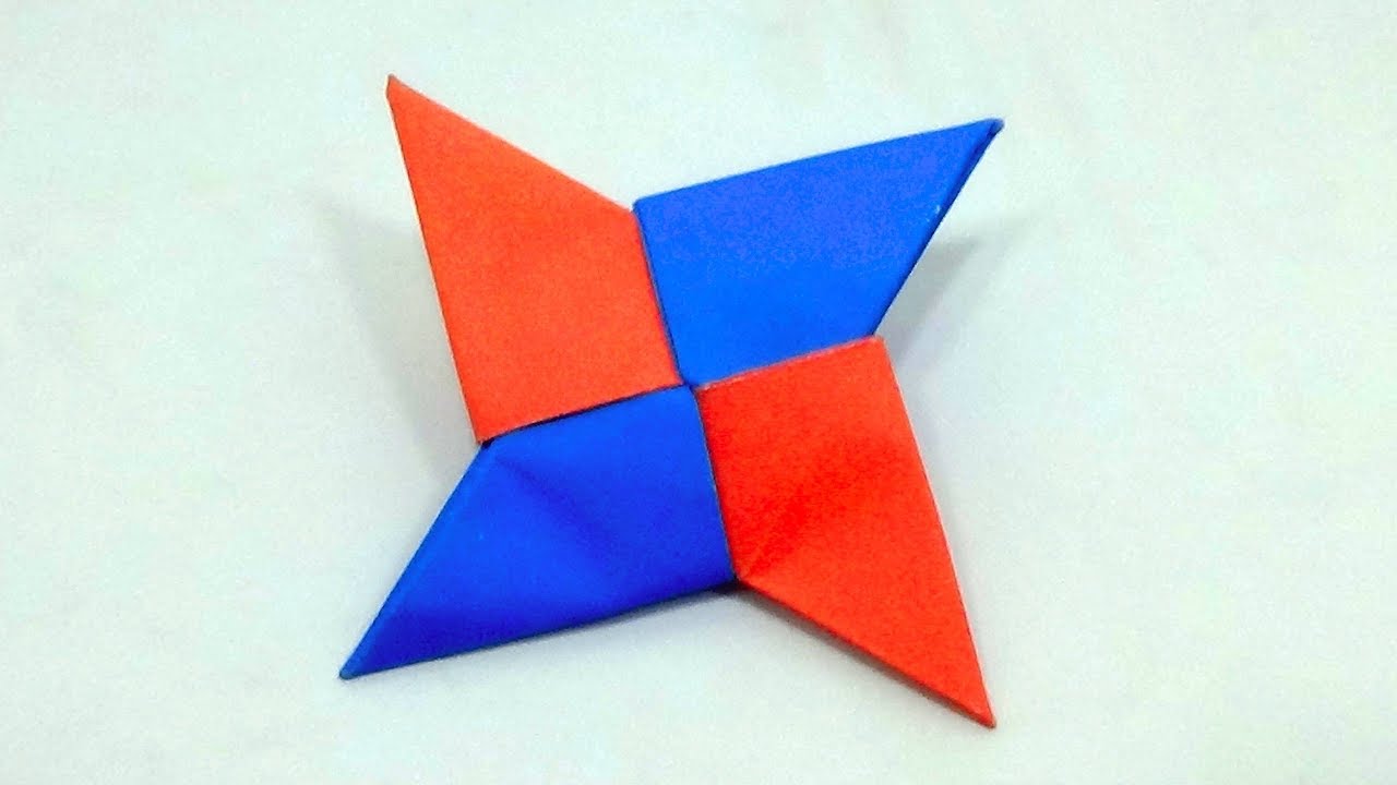 How To Make a Paper Ninja Star Without Glue Or Scissors DIY Oregami