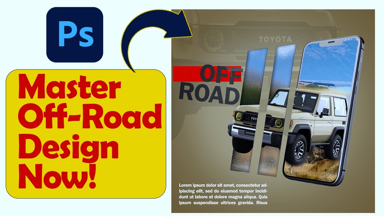 Photoshop Tutorial: Off-Road Car Design - From Beginner to Advanced