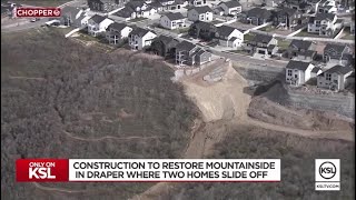 Two years after landslide construction set to begin to repair huge hole in Draper mountainside
