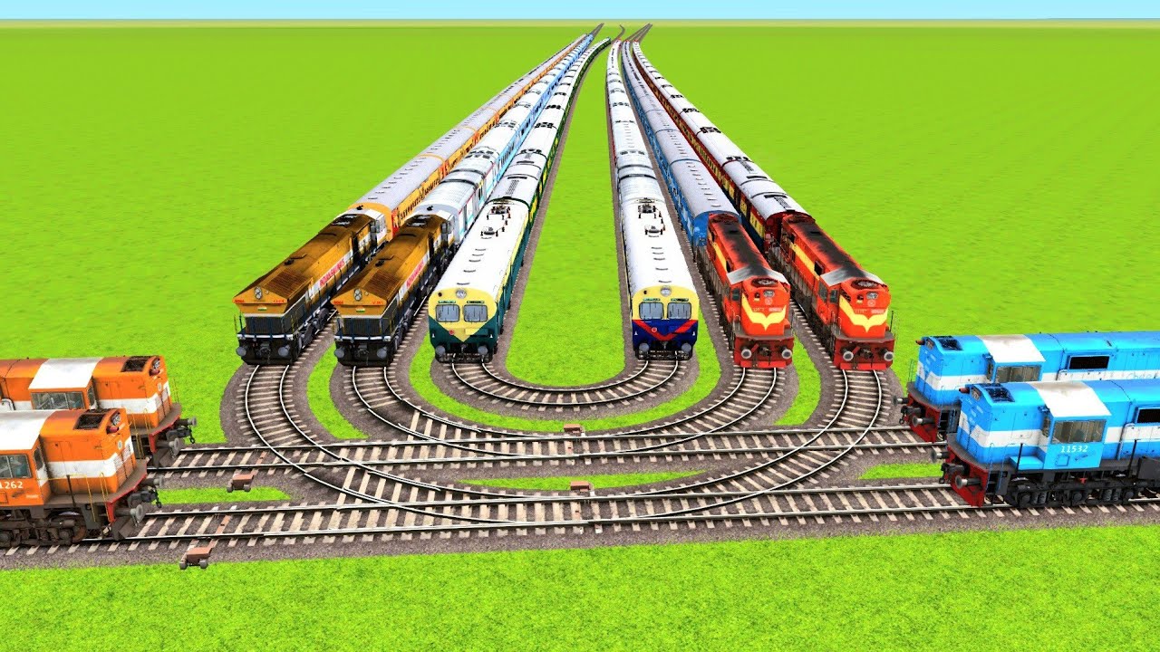 TEN SAME SAME TRAINS HITS FACE TO FACE ON 3 U TURNS TRACKS & RUNS ON DIAMOND TRACKS|Train Simulator|