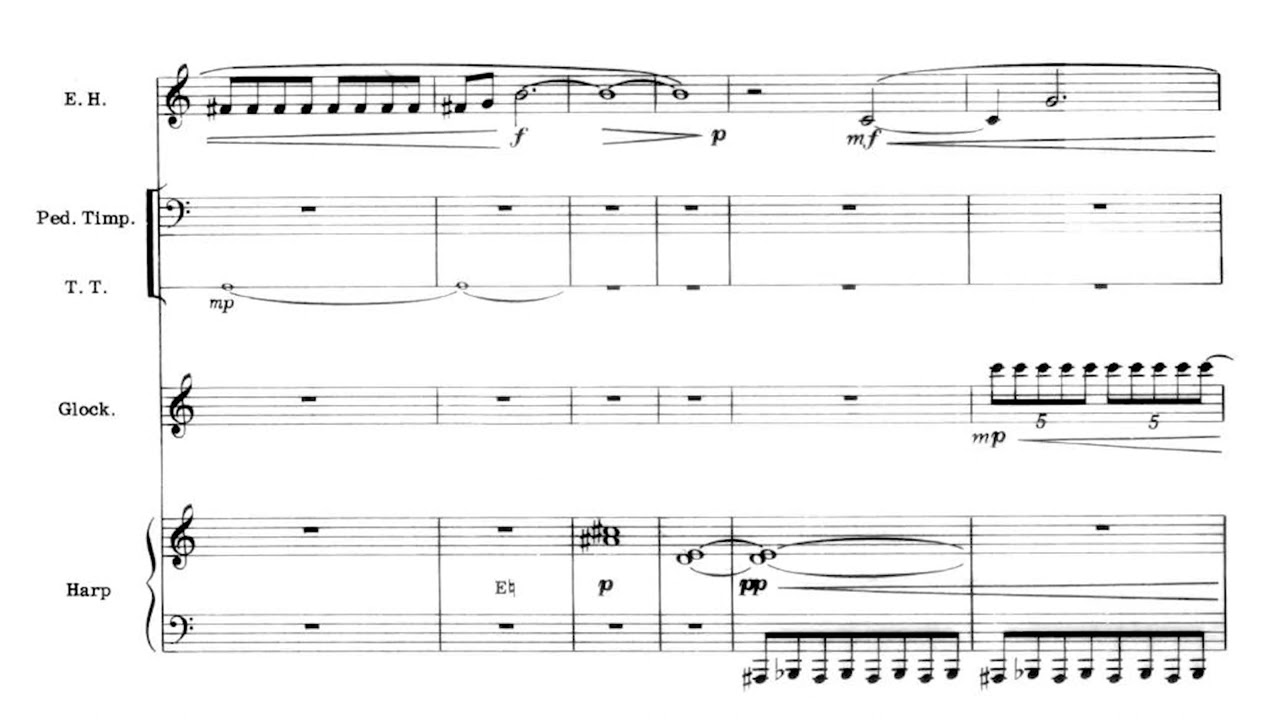 [Alan Hovhaness] Moss Garden for English Horn, Harp and Percussion Op.181 (Score-Video)