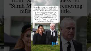 Sarah Ferguson Changes Social Media After Prince Andrew Title Drop | Thu News⚡