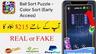 ball sort puzzle color sort se paise kaise nikale | ball sort puzzle color sort game real or fake | screenshot 3