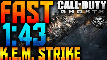 COD: Ghosts - FAST 1:43 KEM STRIKE ON "FREE FALL DLC MAP"! (COD Ghosts Fast KEM Strikes)