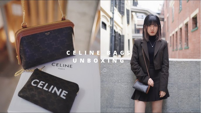 CELINE 10F992BZ9.04LU Card holder with zip Coin Pocket Triomphe