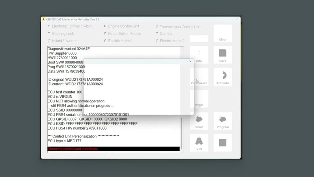 FBS4 ECU Personalization by OBD WITHOUT Available Personalization Data Using ONLY AVDI!