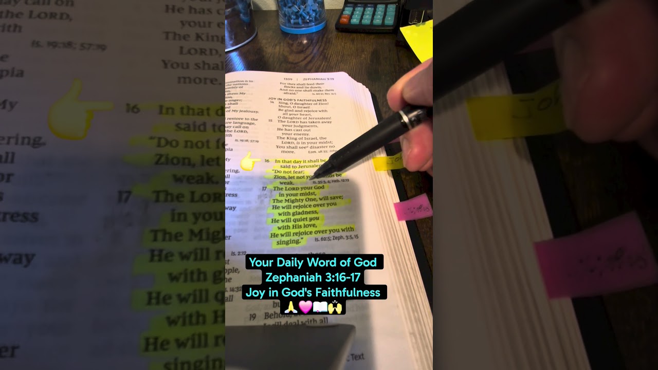 Today's Biblical Word Zephaniah 3:16-17 #biblicaltruth #todaysbibleverse