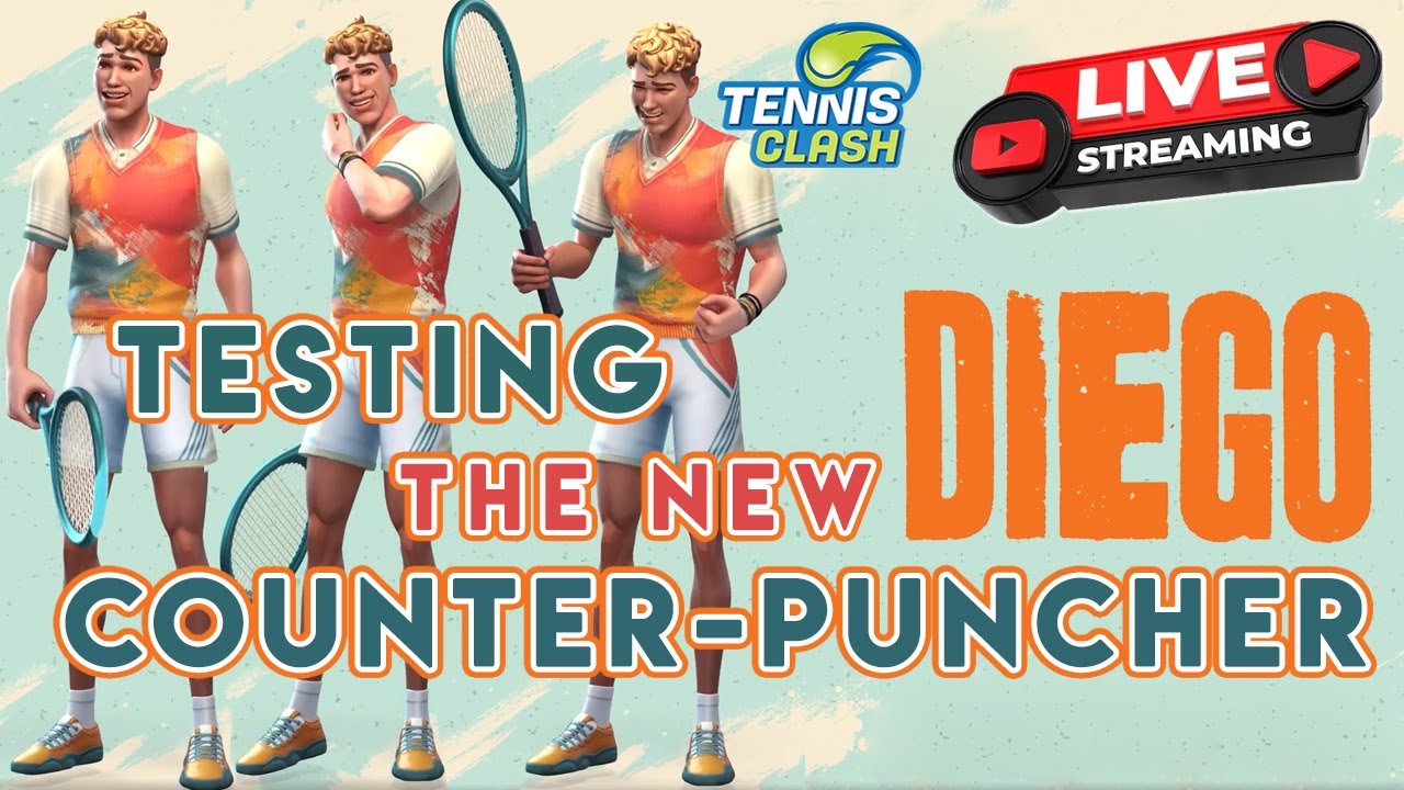 Tennis Clash Diego New Counter Puncher Level 15 Champion Test In Grand ...
