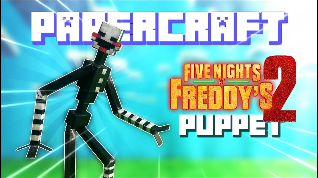 ✅️Cómo Hacer a PUPPET versión MINECRAFT hecho de PAPEL | Minecraft Papercraft FNAF Puppet Tutorial