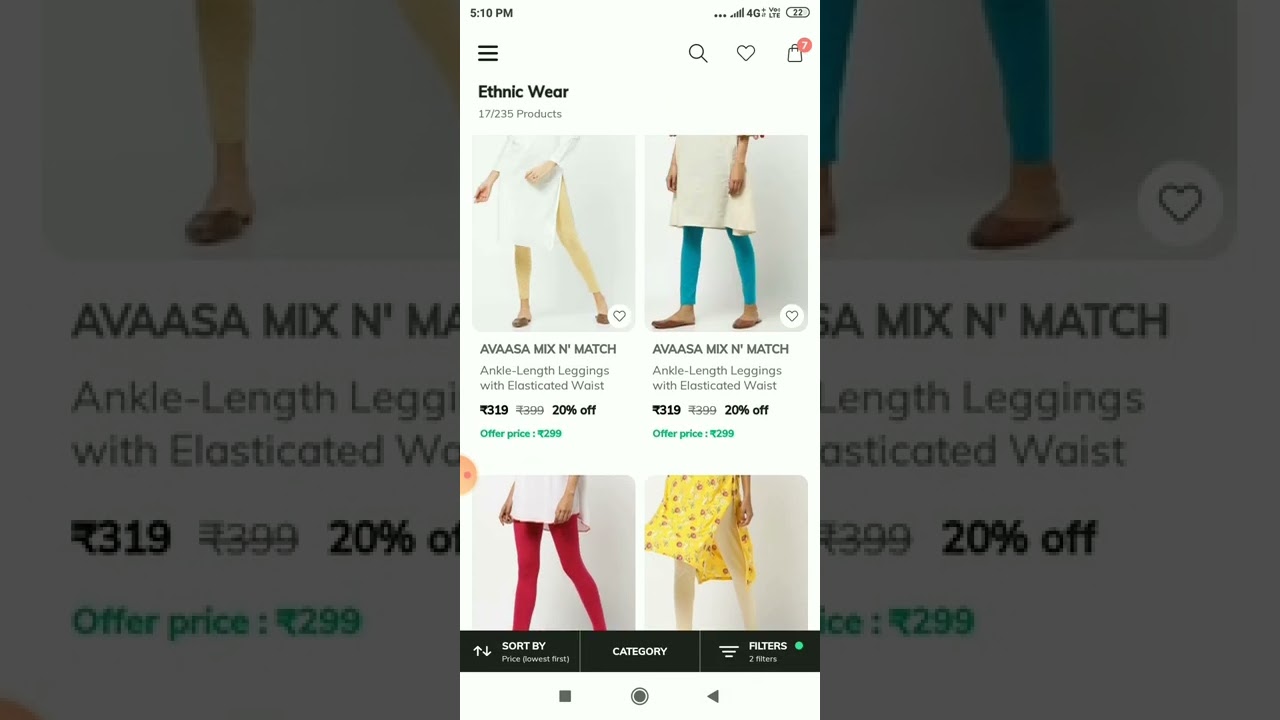 ajio avaasa leggings very low price 