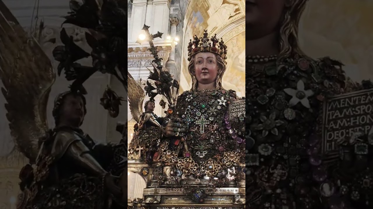 Uscita del busto Reliquiario di Sant'Agata  della cameretta . 17 Agosto 2025.