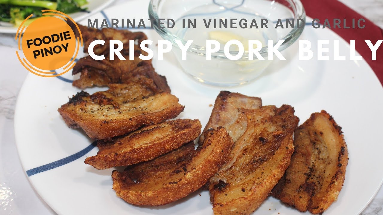 Tender and Crispy Pork Belly Recipe. Yes! We use vinegar in the