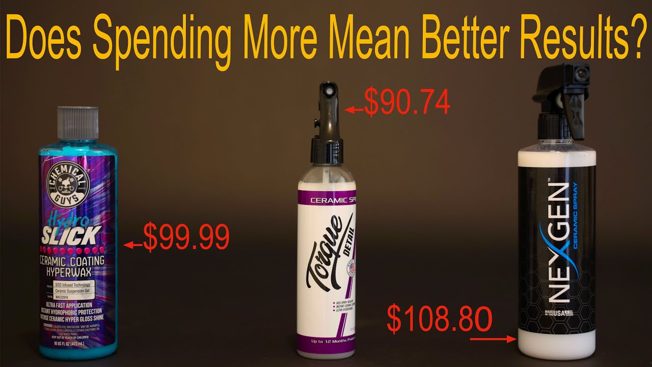 Chemical Guys Hydro Slick vs Torque Detail Ceramic vs Nexgen Ceramic Coating | Review