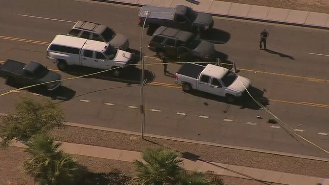 Officer-involved shooting in west Phoenix closes roads - YouTube