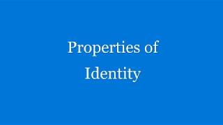 Phi 321 Formal Logic - Predicate Derivations - Properties of Identity