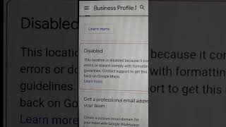 Famous Google My Business Listing Disable because it contains errors or doesn't comply guidelines Wealth