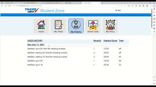 Teacher Tables - Review Student Activity History