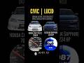 1234 lucid air Sapphire vs 700 HP Honda Civic VTEC 2 #shorts #civic