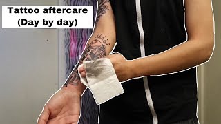 Tattoo aftercare day by day