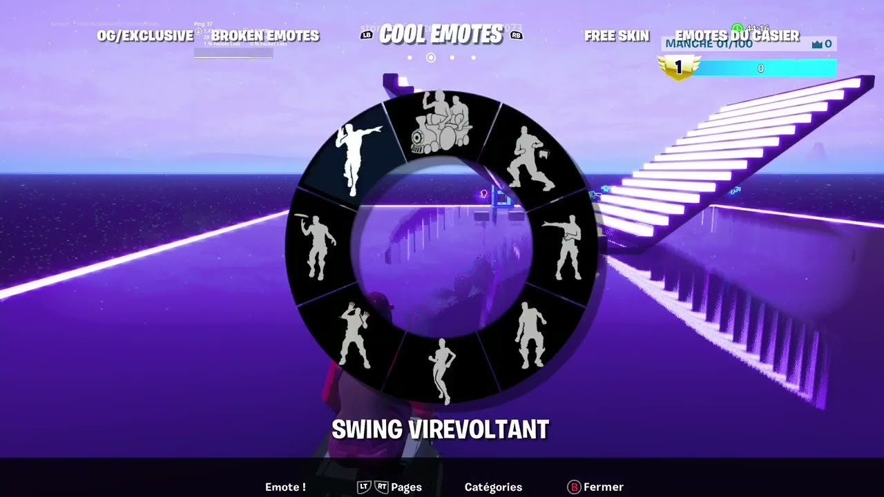 COMMENT AVOIR TOUT LES DANSE RARE SUR FORTNITE ( en mode créatif