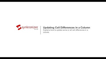 Updating Cell Differences in a Column with Synkronizer Excel Compare Tool