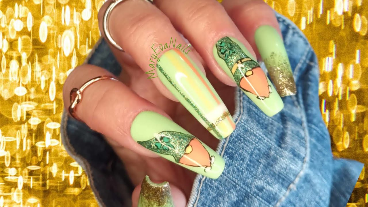 Gnome nail art tutorial featuring "Pot O' Gold Collection from 