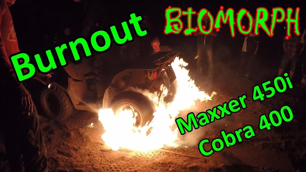 Burnoutplatte mit Kymco Maxxer 450i / Aeon Cobra 400 | Himmelfahrts-Kommando im Baggerpark 2018