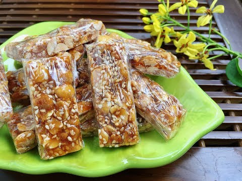 Video Cách làm Kẹo lạc (Kẹo đậu phộng) truyền thống siêu... - youtube