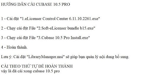 CÀI ĐẶT CUBASE 10.5| MÁY TÍNH ALPHA