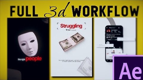 Full 3D Editing Workflow in AFTER EFFECTS | BEGINNER TUTORIAL