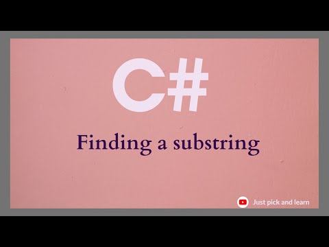How to find substring in a given string | C# string manipulation example | C# interview question