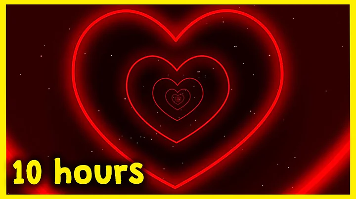 Free Neon Red Lights Love Heart Tunnel Tik Tok Trend Background Loop 10 hours FULL HD